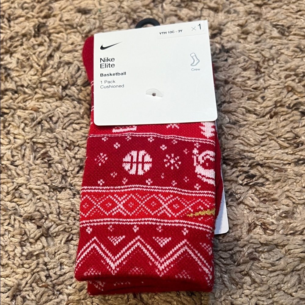 Kids Nike Holiday Elite Crew Socks